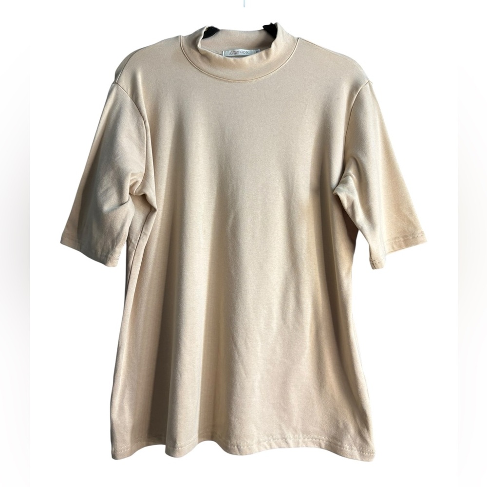 Cream Short Sleeve Tees Cotton Collection